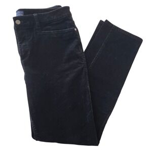 Talbots Simply Flattering Collection Black Straight Leg Corduroy Pants Womens 12